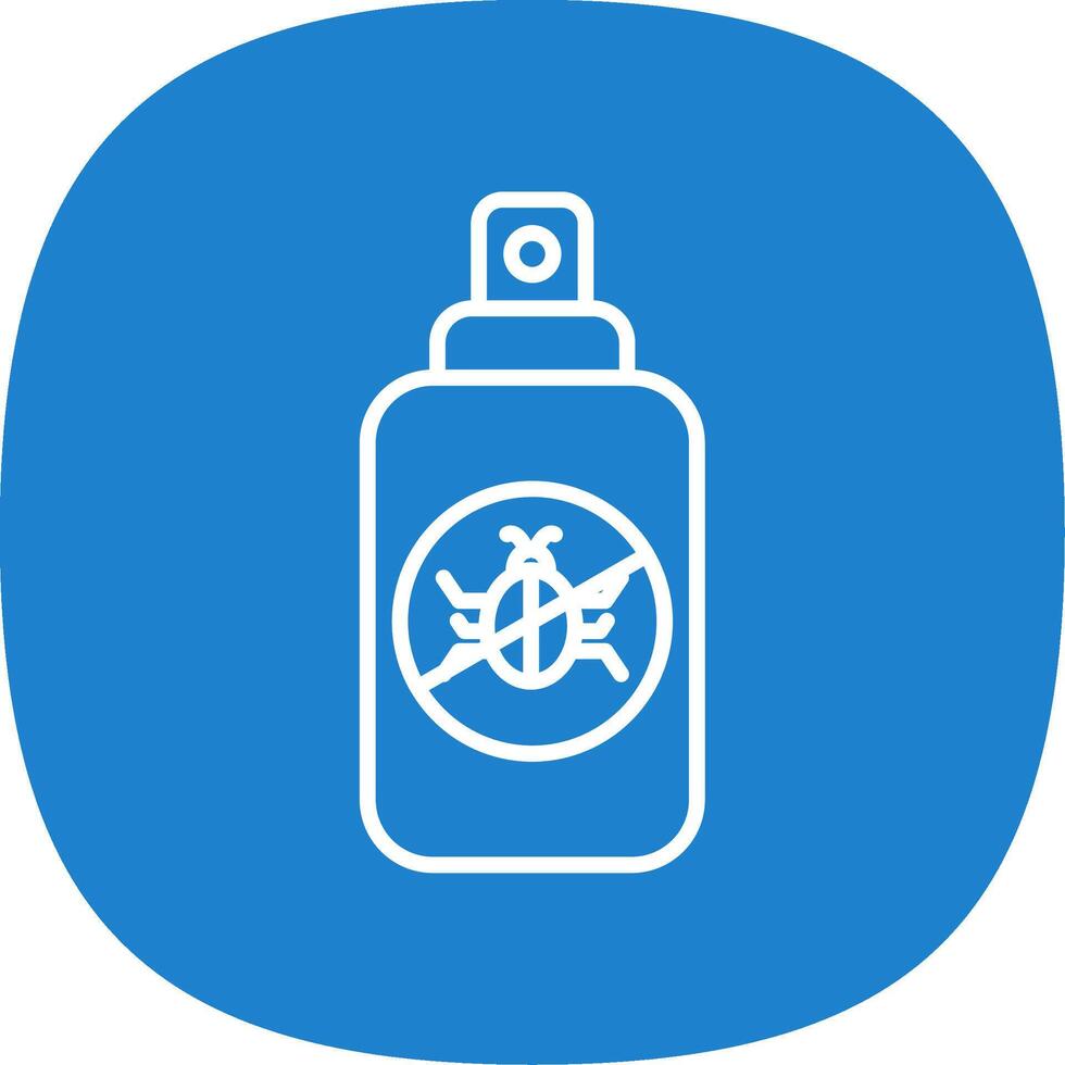Insect Repellent Line Curve Icon Design vector