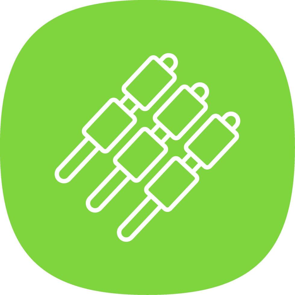 Marshmallows Line Curve Icon Design vector