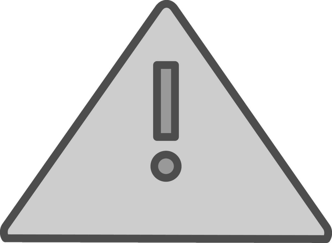 Alert Sign Line Filled Greyscale Icon Design vector