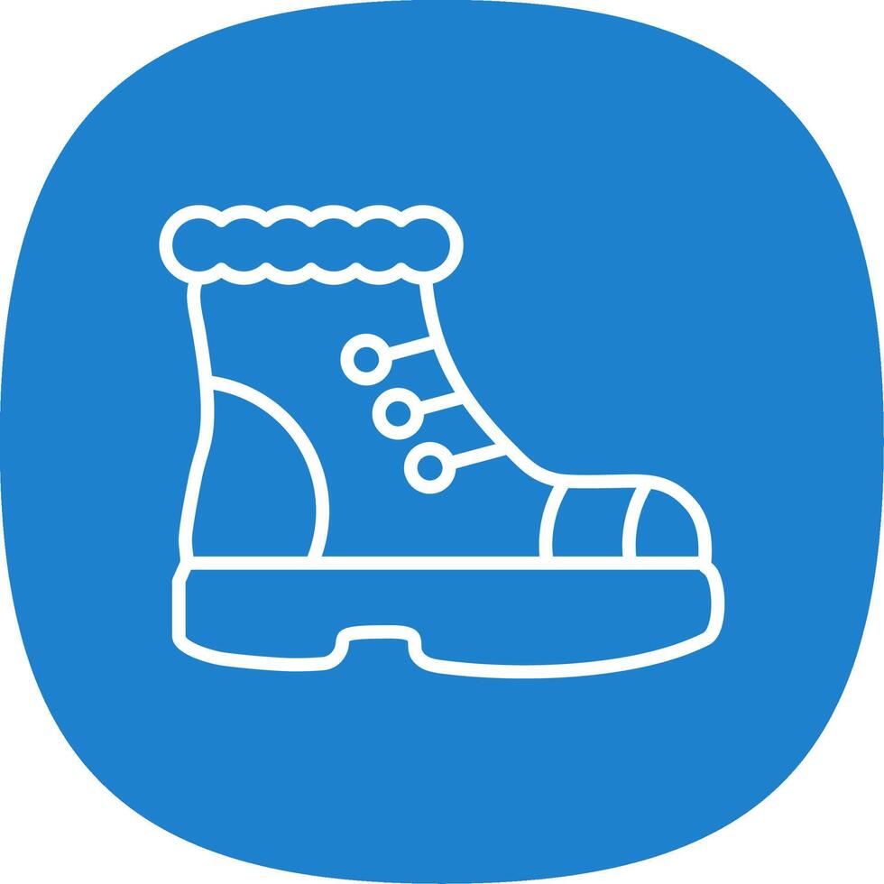 Boot Line Curve Icon Design vector