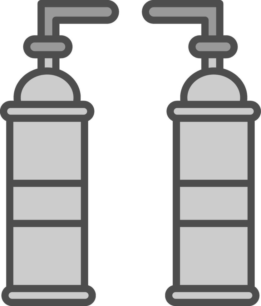 Construction Foam Line Filled Greyscale Icon Design vector