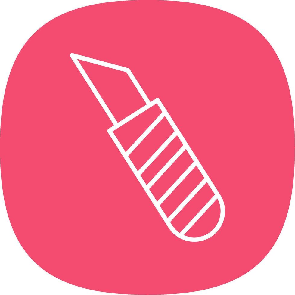 Cutting Knife Line Curve Icon Design vector