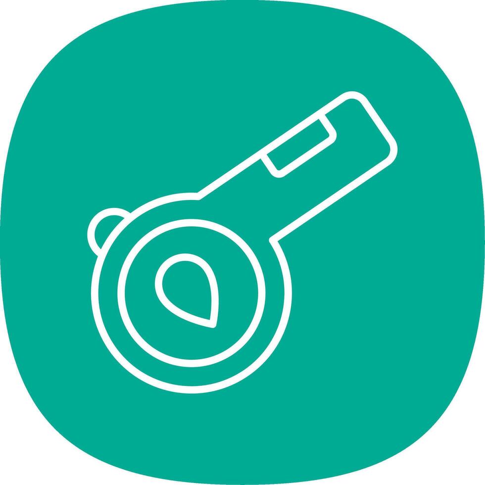 Whistle Line Curve Icon Design vector