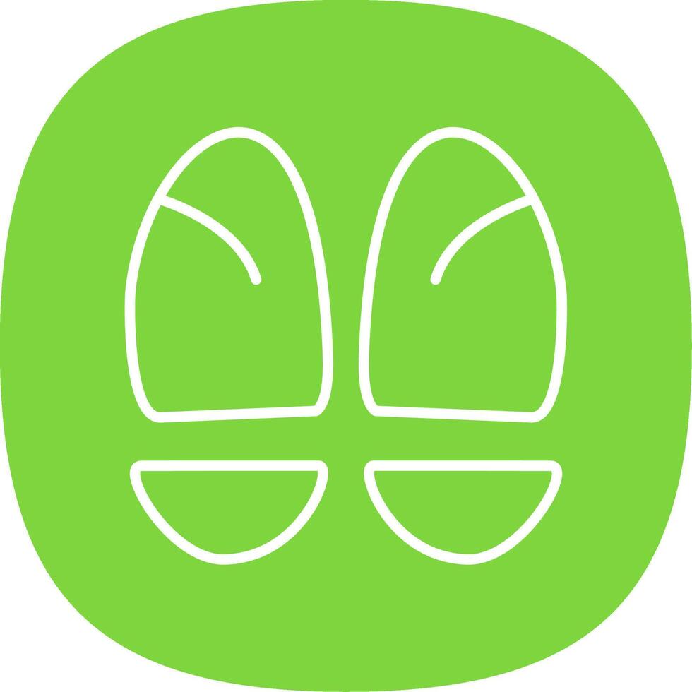 Footprint Line Curve Icon Design vector