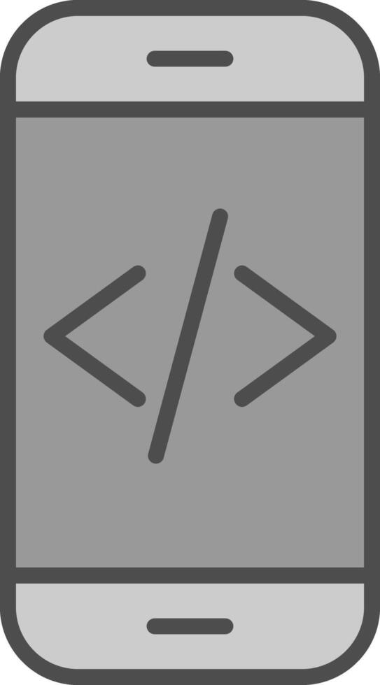 App Development Line Filled Greyscale Icon Design vector