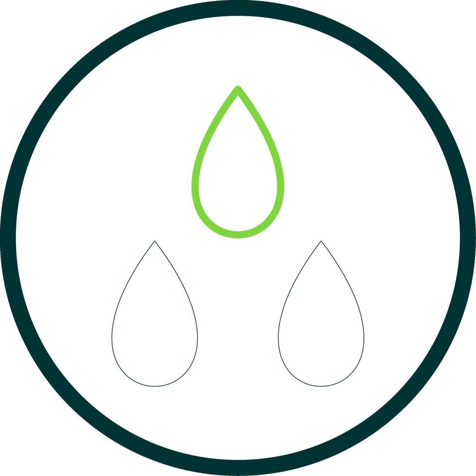 Water Drop Line Circle Icon Design vector