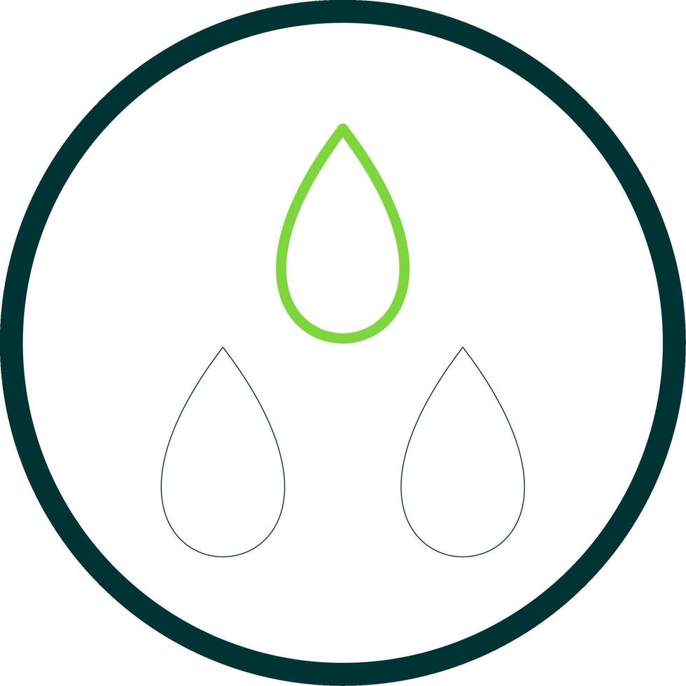 Water Drop Line Circle Icon Design vector