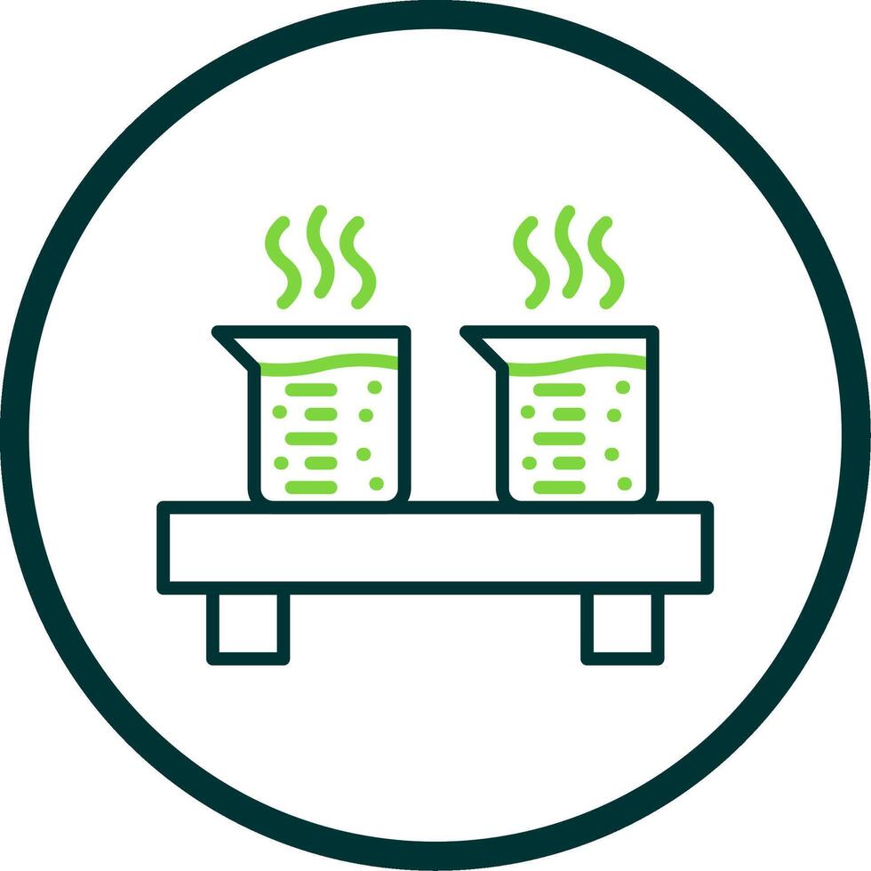 Flask Line Circle Icon Design vector
