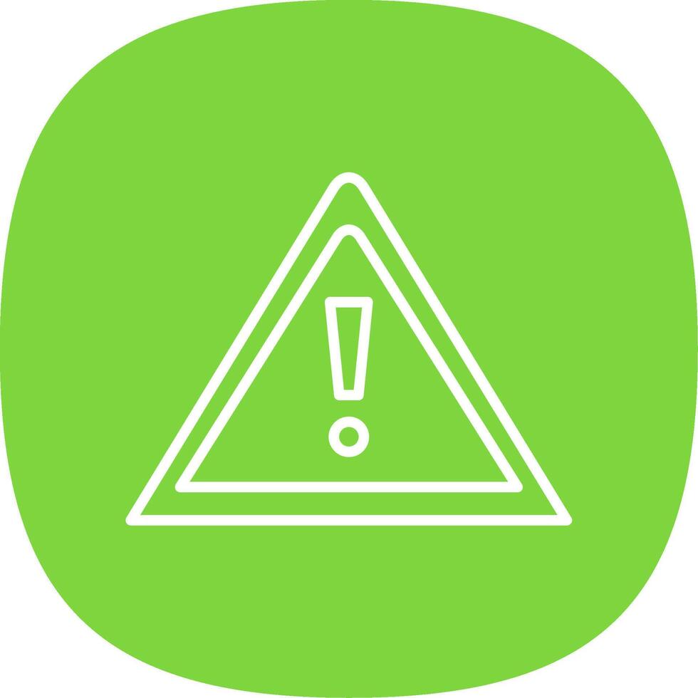Warning Sign Line Curve Icon Design vector