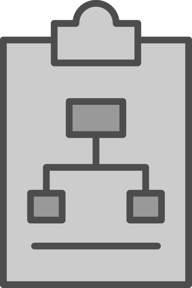 Work Flow Line Filled Greyscale Icon Design vector