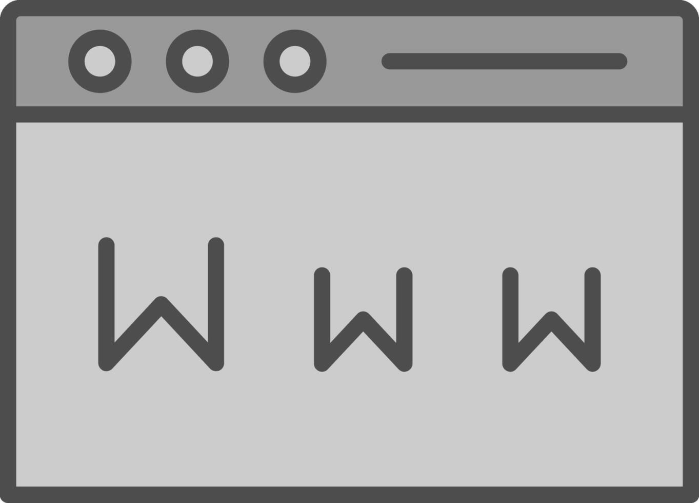 Www Line Filled Greyscale Icon Design vector