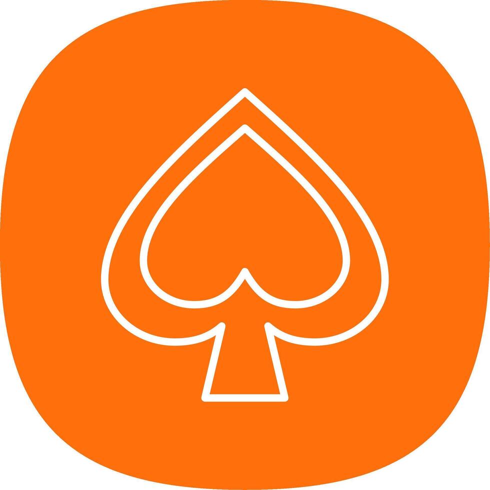 Spade Line Curve Icon Design vector