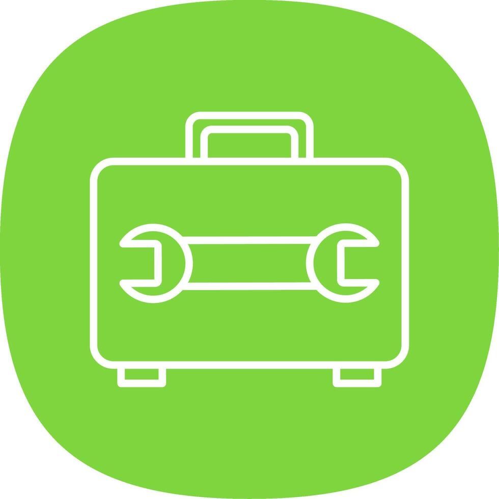 Toolbox Line Curve Icon Design vector
