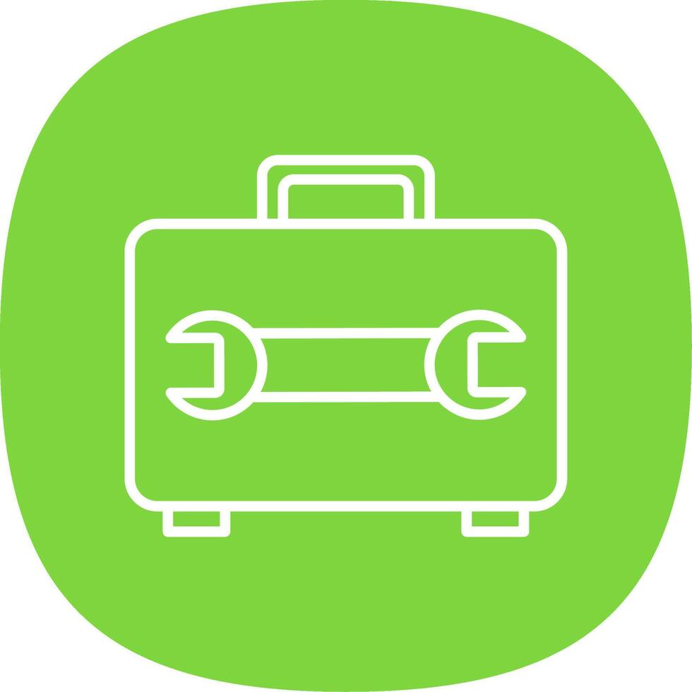 Toolbox Line Curve Icon Design vector