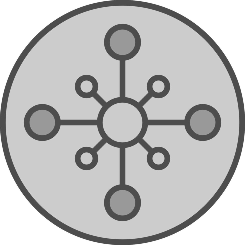 Network Hub Line Filled Greyscale Icon Design vector