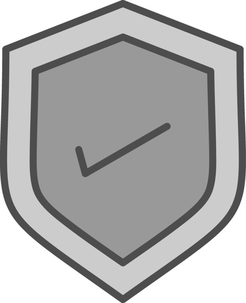 Safety Line Filled Greyscale Icon Design vector
