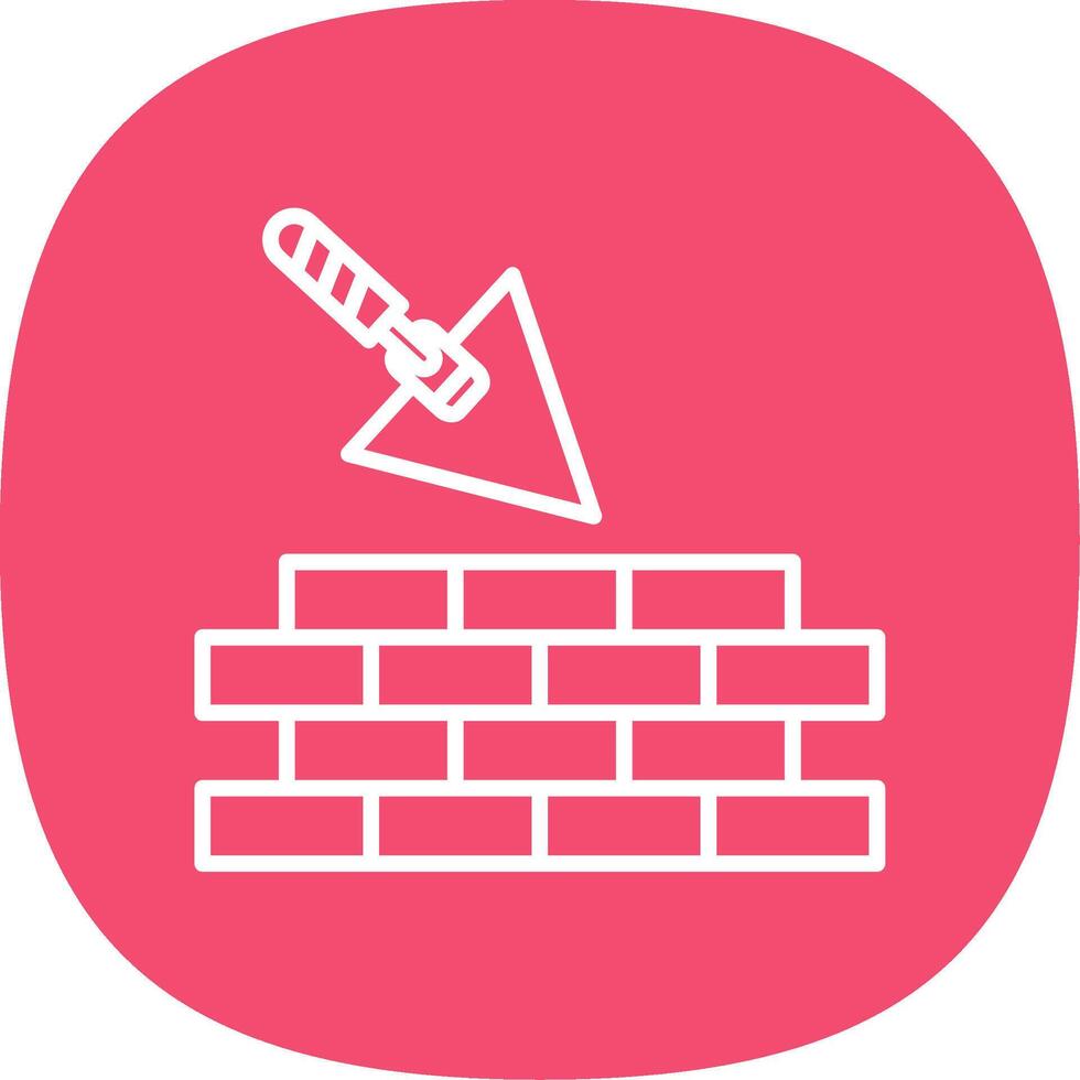 Brickwork Line Curve Icon Design vector
