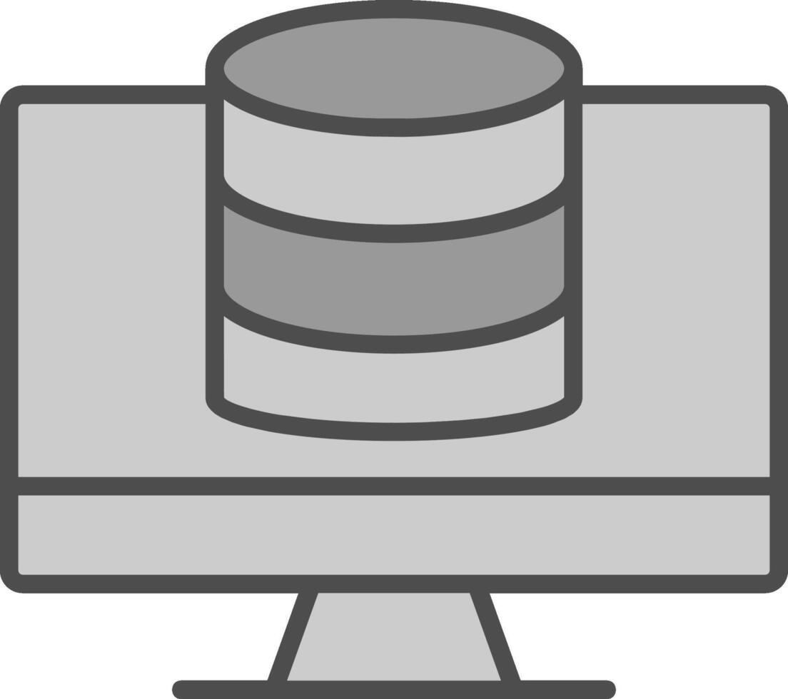OnLine Filled Greyscale Multi Circle Database Line Filled Greyscale Icon Design vector