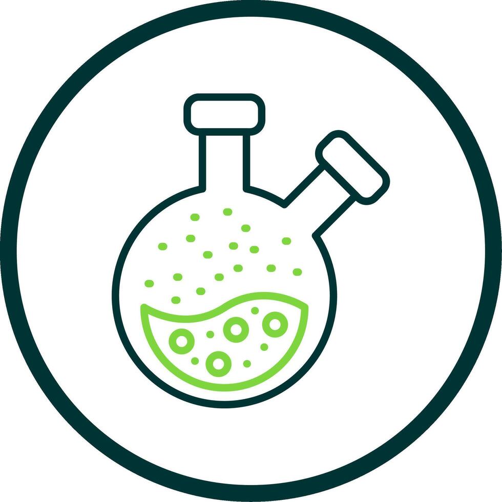 Flask Line Circle Icon Design vector
