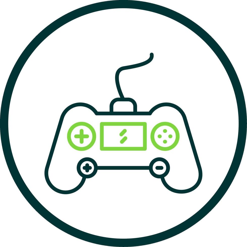 Gaming Console Line Circle Icon Design vector
