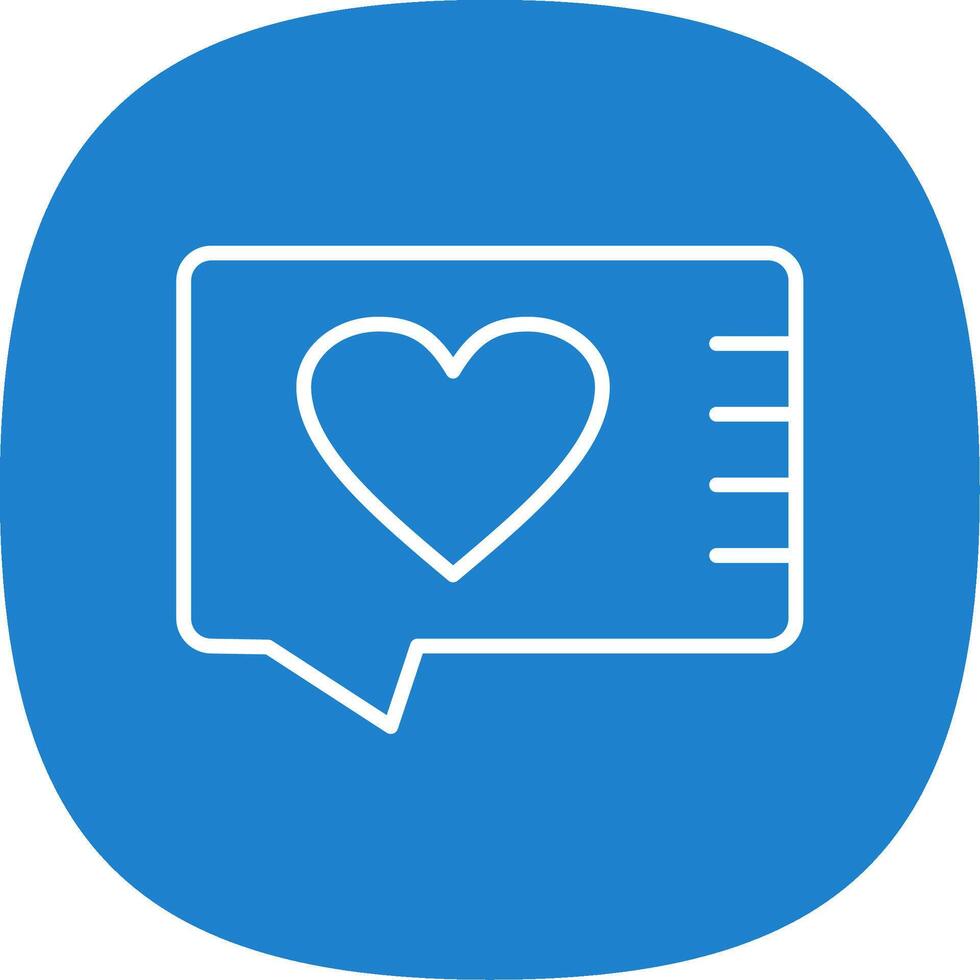Give Heart Line Curve Icon Design vector