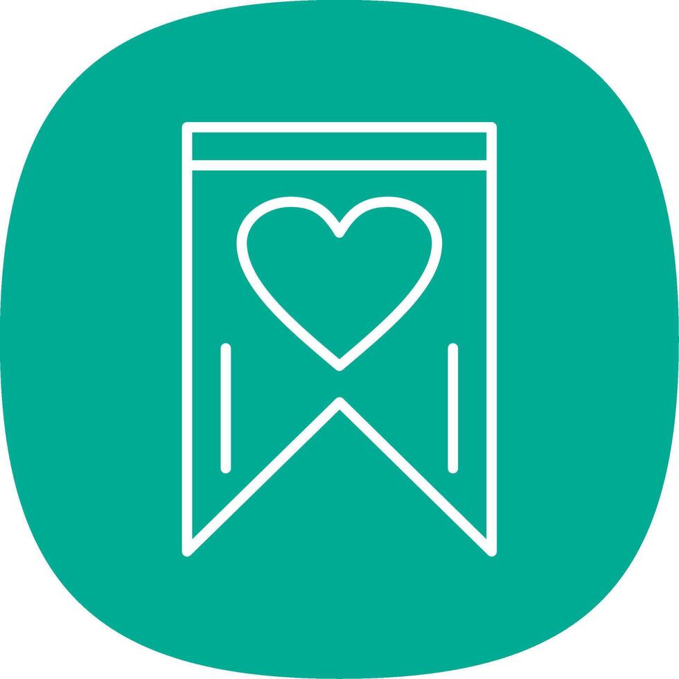Favourite Line Curve Icon Design vector