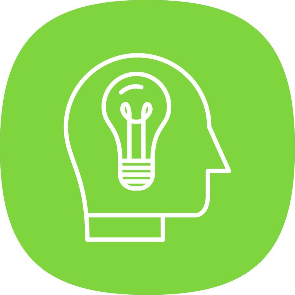 Idea Line Curve Icon Design vector