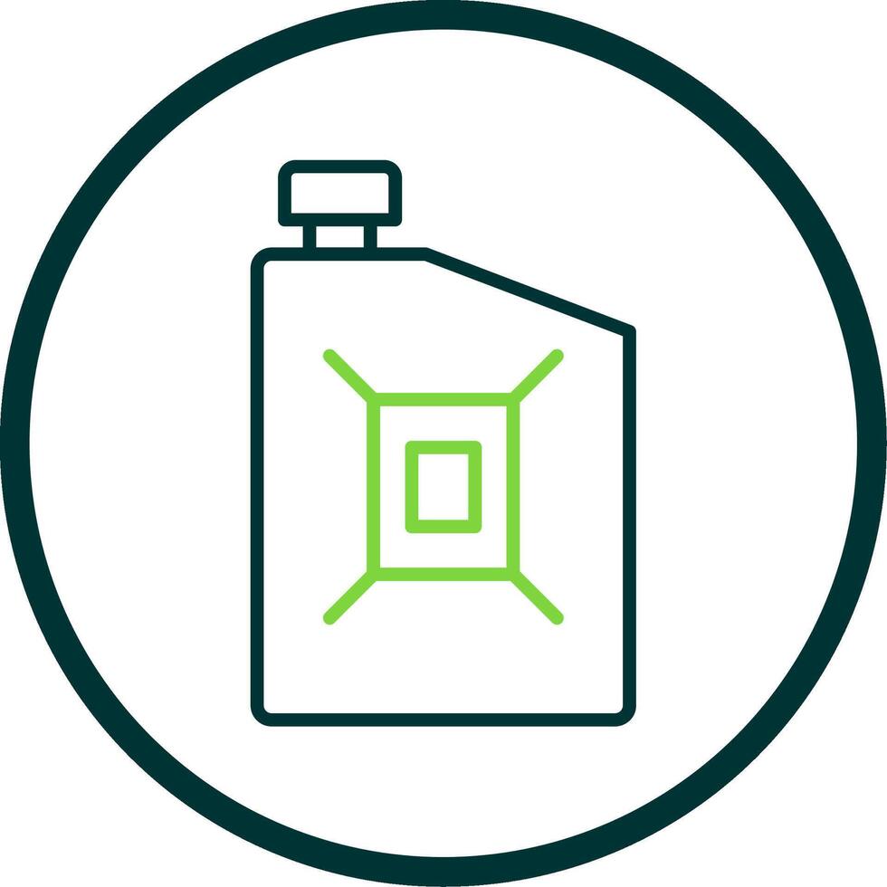 Petrol Can Line Circle Icon Design vector
