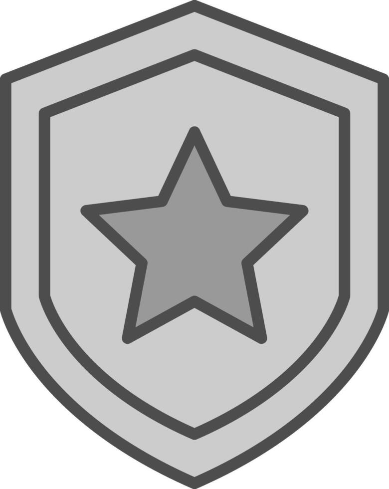 Shield Line Filled Greyscale Icon Design vector