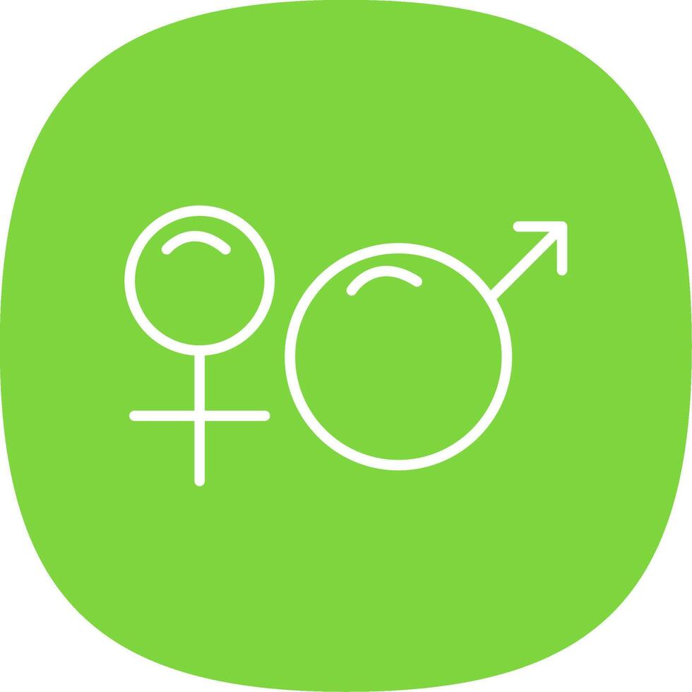 Gender Sign Line Curve Icon Design vector