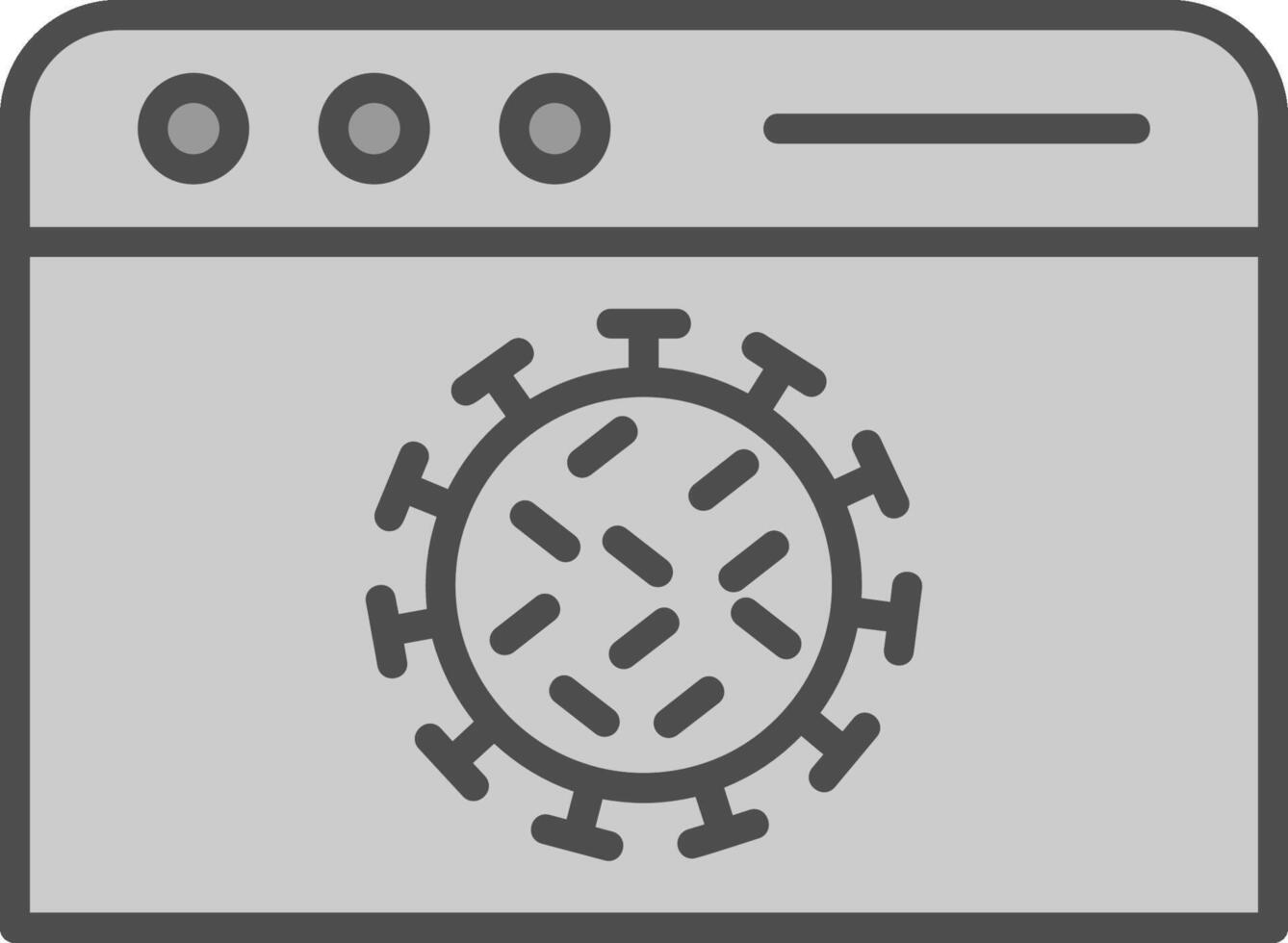Web Page Infection Line Filled Greyscale Icon Design vector