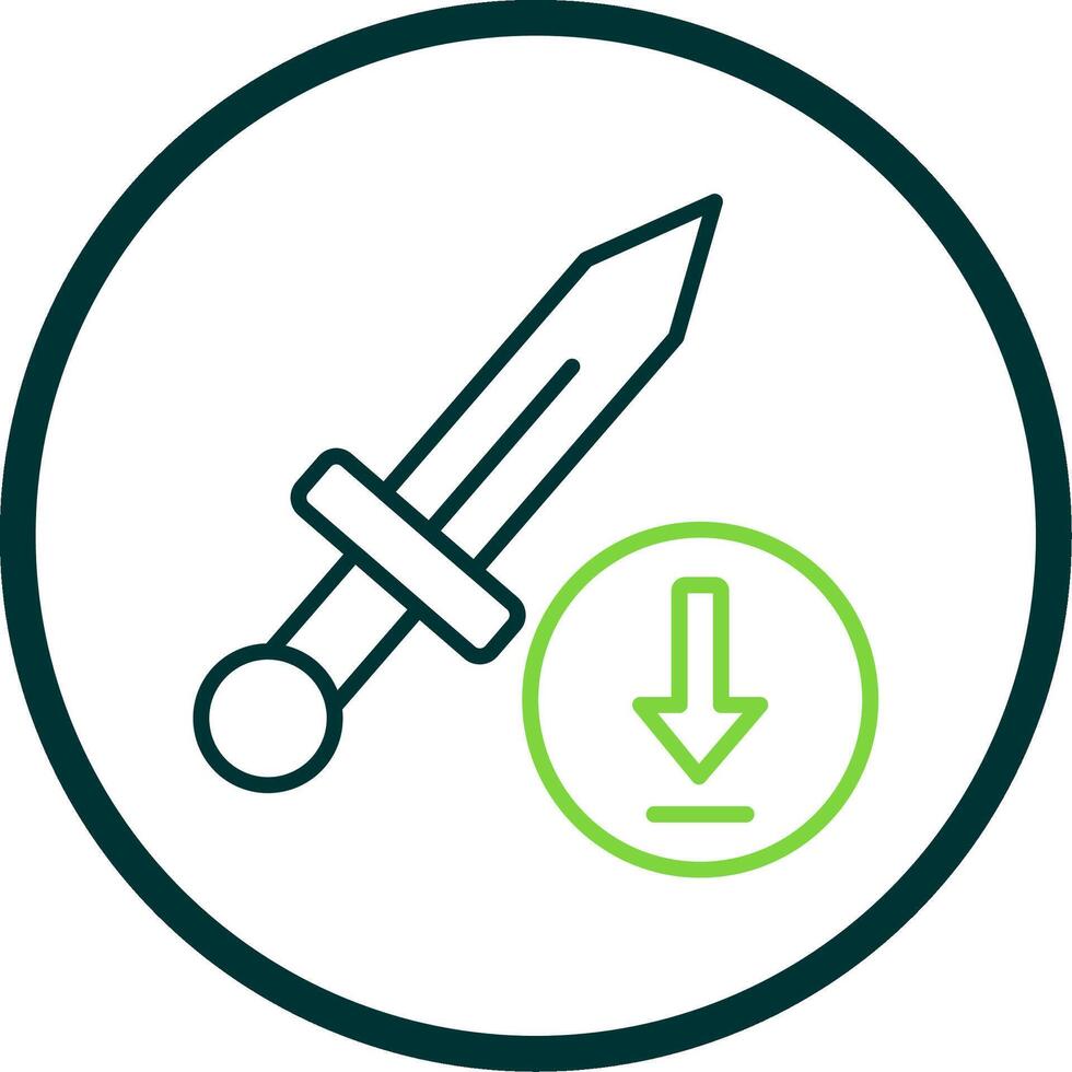 Weapon Line Circle Icon Design vector