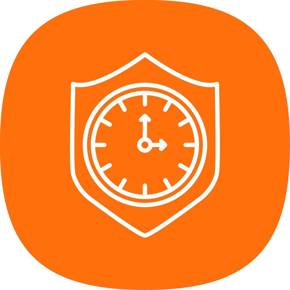 Reliablity Line Curve Icon Design vector