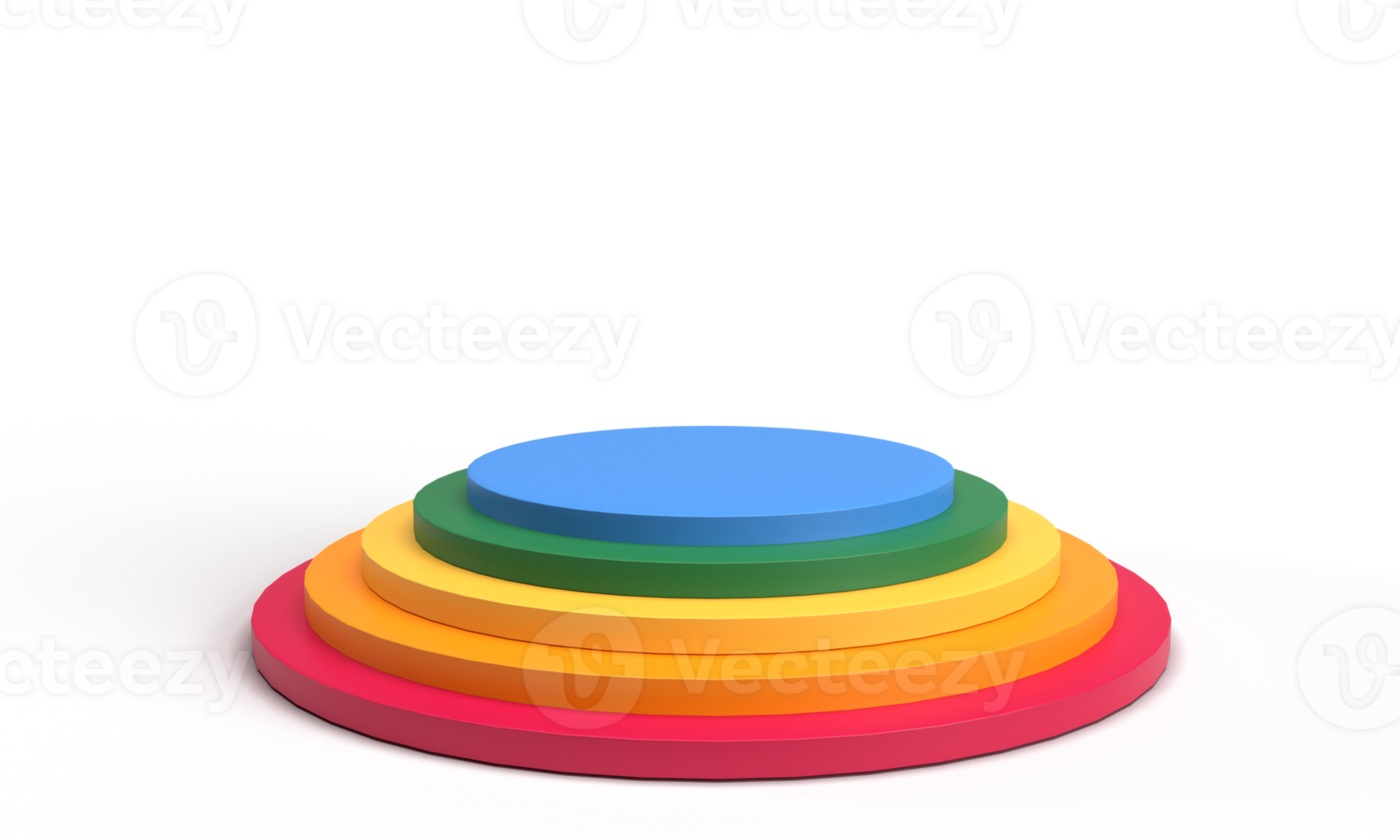 podium cercle rond fierté arc en ciel coloré symbole décoration bleu vert Orange Jaune rouge Couleur fierté juin mois l'amour gay lesbienne un événement objet 1 premier e homosexuel lgbtq la cérémonie produit.3d rendre png