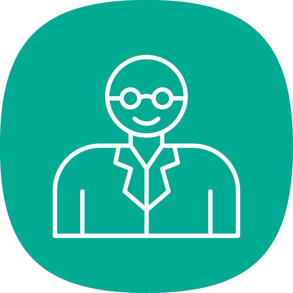 Professor Line Curve Icon Design vector