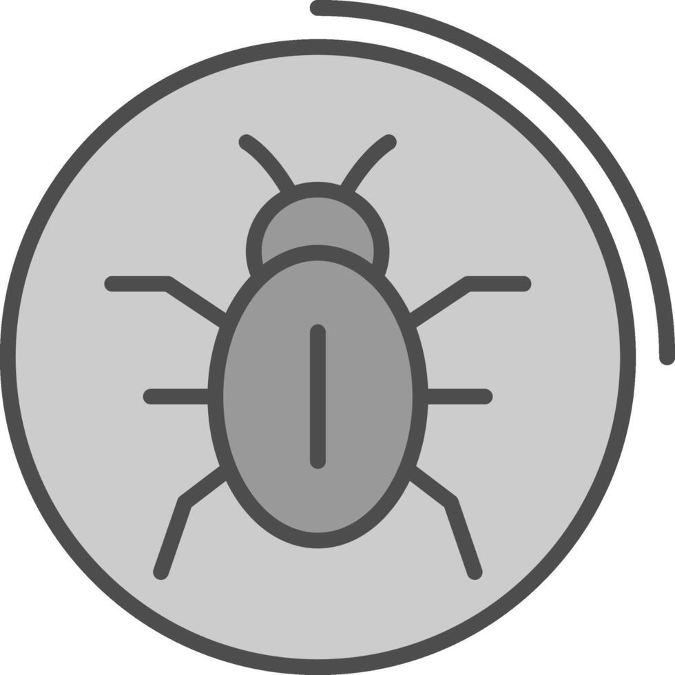 Viruses Storage Line Filled Greyscale Icon Design vector