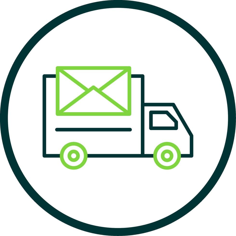 Postal Delivery Line Circle Icon Design vector