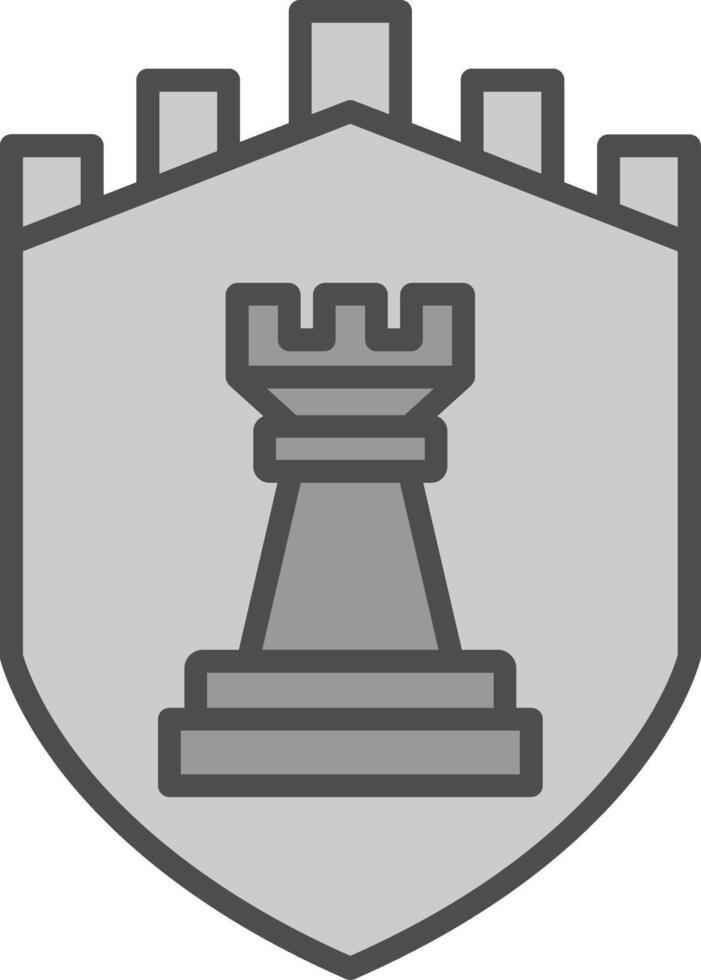 Security Castle Strategies Line Filled Greyscale Icon Design vector