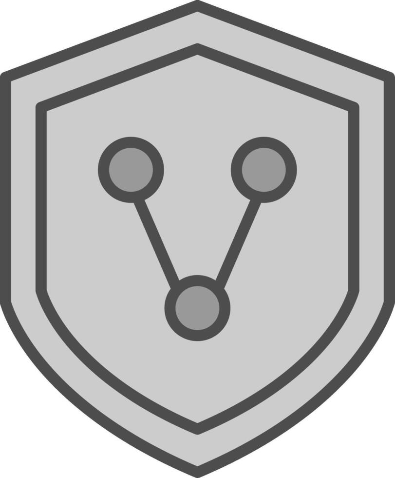 Connect Security Line Filled Greyscale Icon Design vector