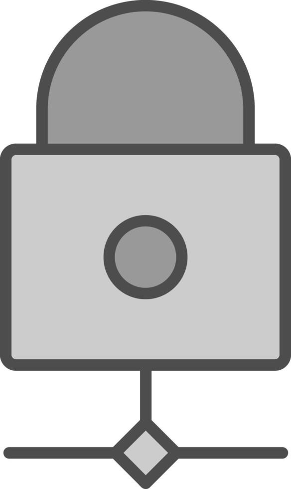 Multikey Security Line Filled Greyscale Icon Design vector