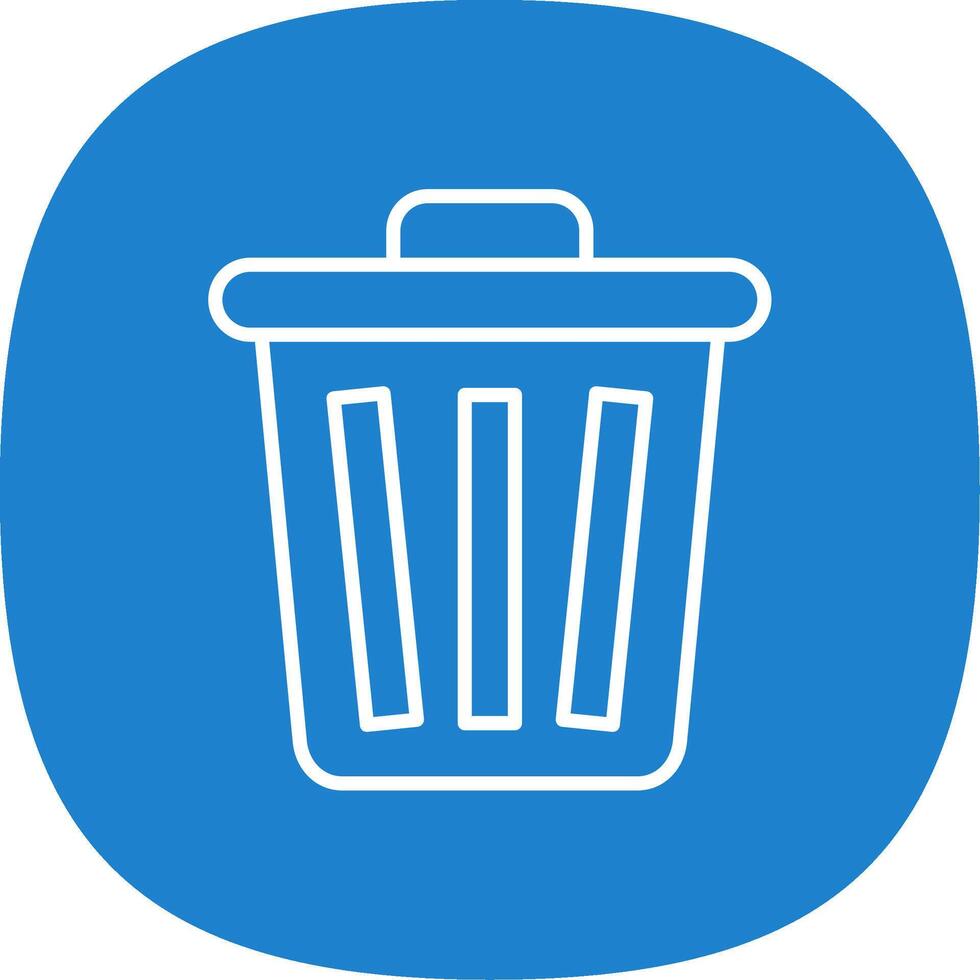 Trash Line Curve Icon Design vector