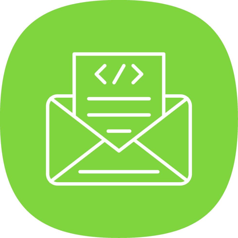 Envelope Line Curve Icon Design vector