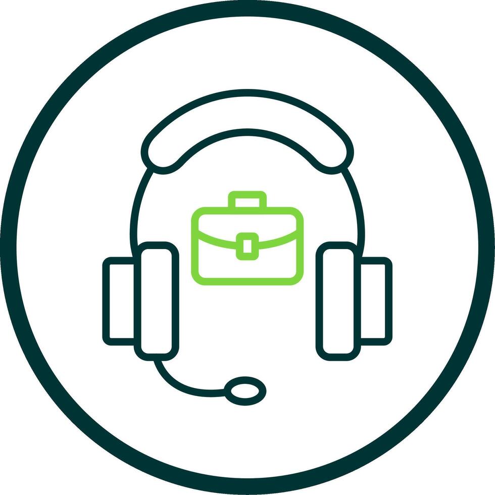 Support Line Circle Icon Design vector