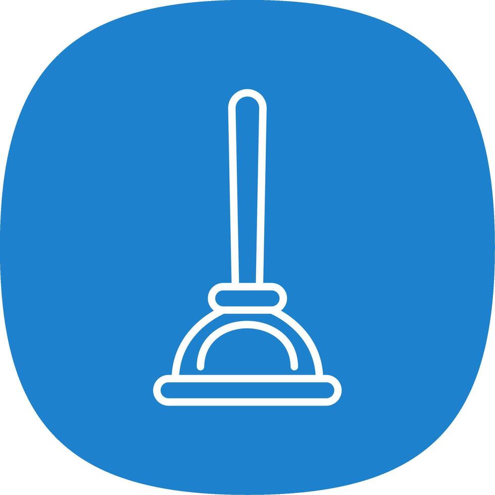 Plunger Line Curve Icon Design vector