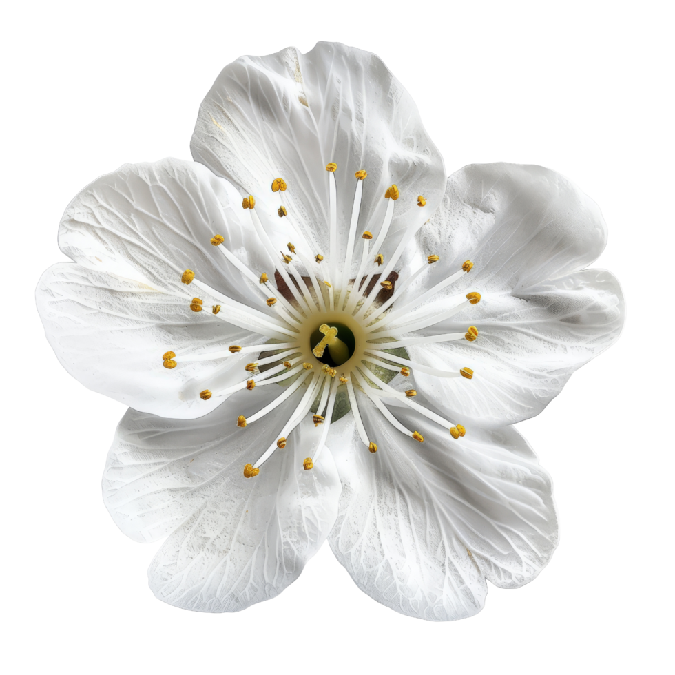 blanco flor parte superior ver aislado en transparente antecedentes. png