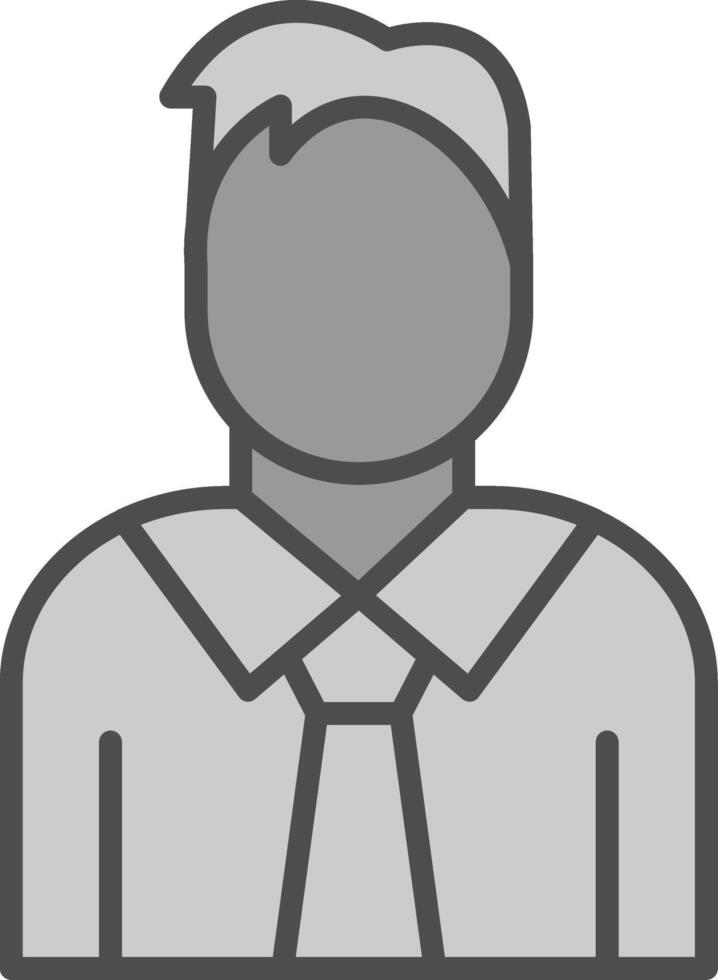 Supervisor Line Filled Greyscale Icon Design vector