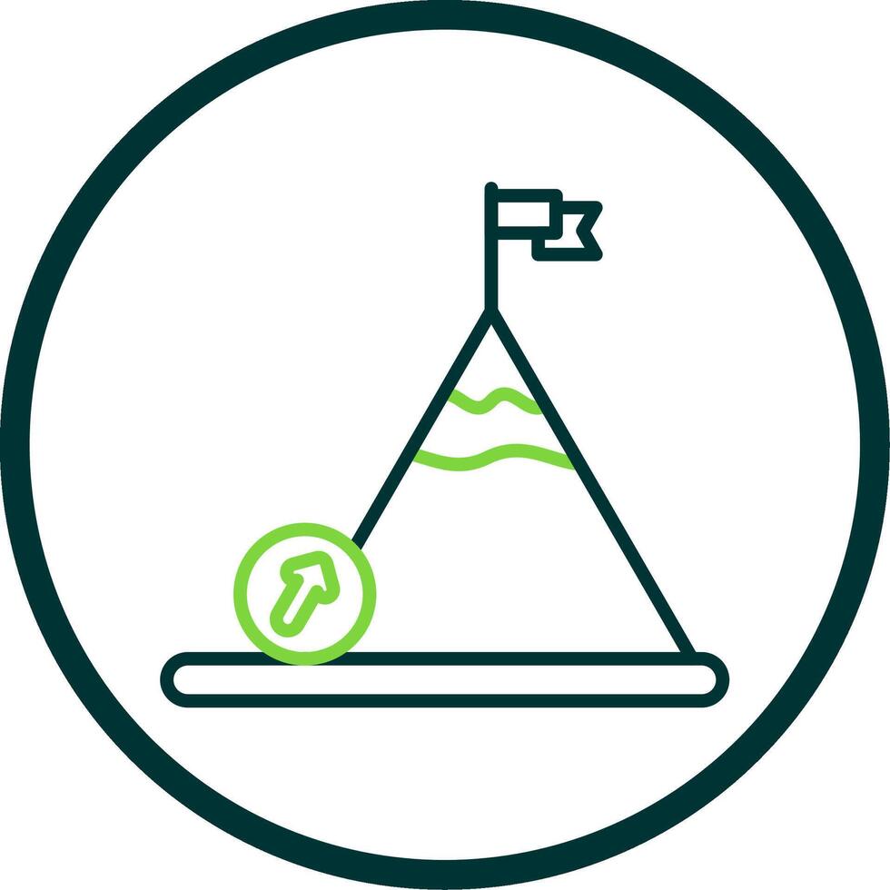 Boulder Line Circle Icon Design vector