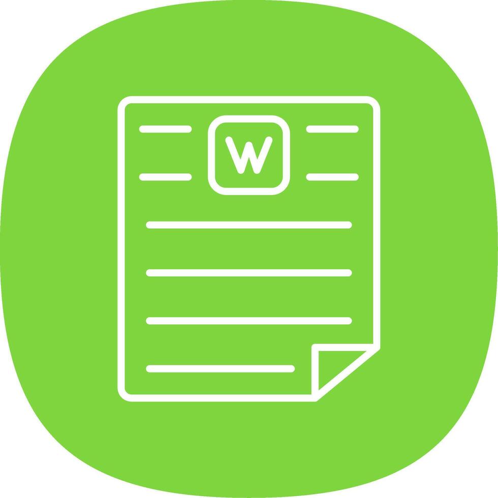 Word Line Curve Icon Design vector