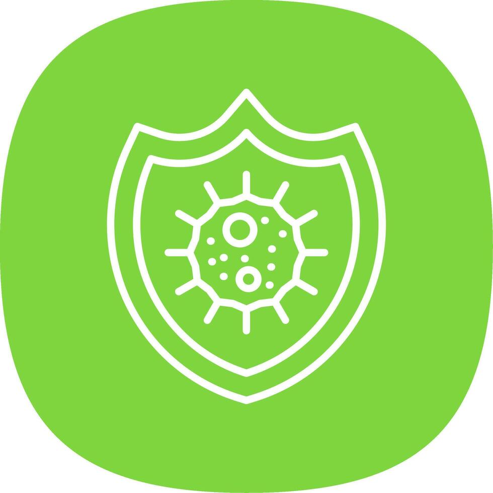 Bacteria Line Curve Icon Design vector