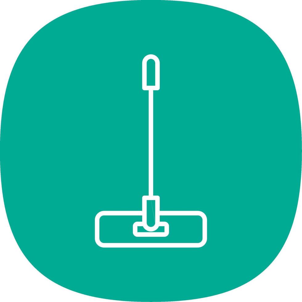 Mop Line Curve Icon Design vector